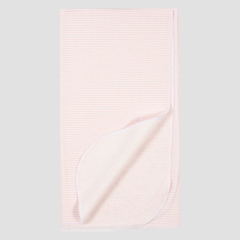 Gerber Baby Girls' 4pk Fox Flannel Blanket Set - Pink