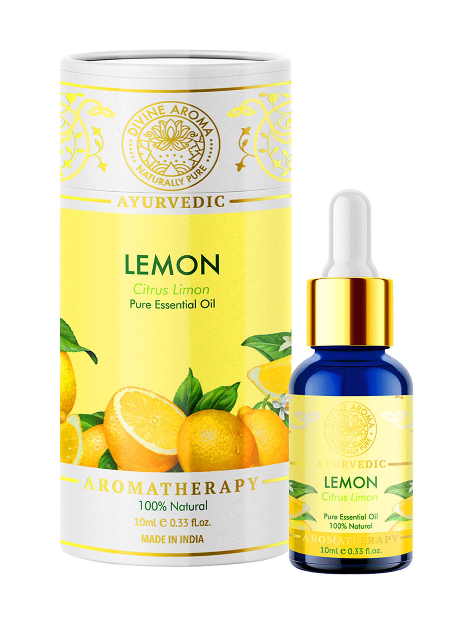 Divine Aroma Lemon Essential Oil - 10 ml
