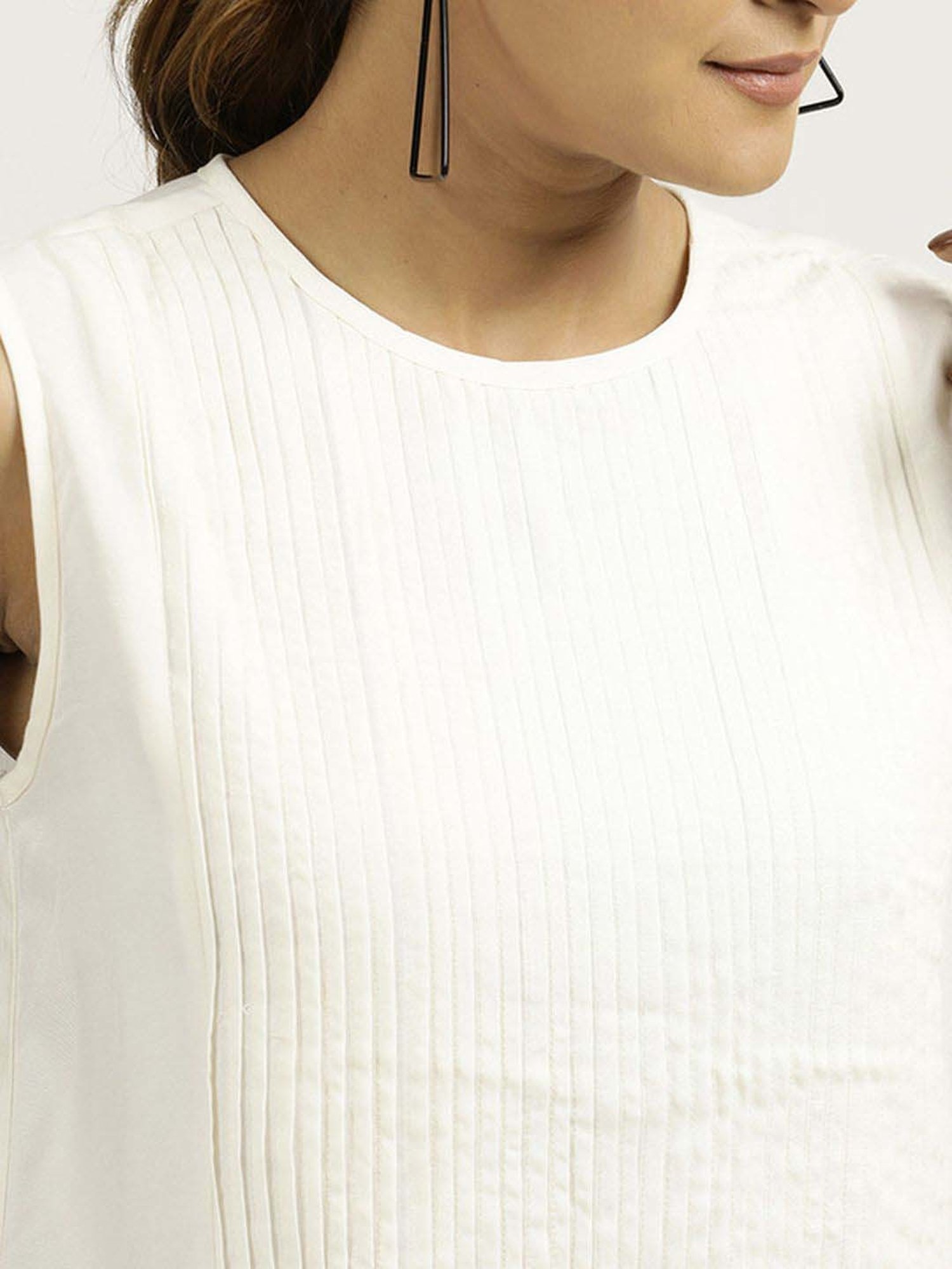 Jaipur Kurti White Relaxed Fit Top