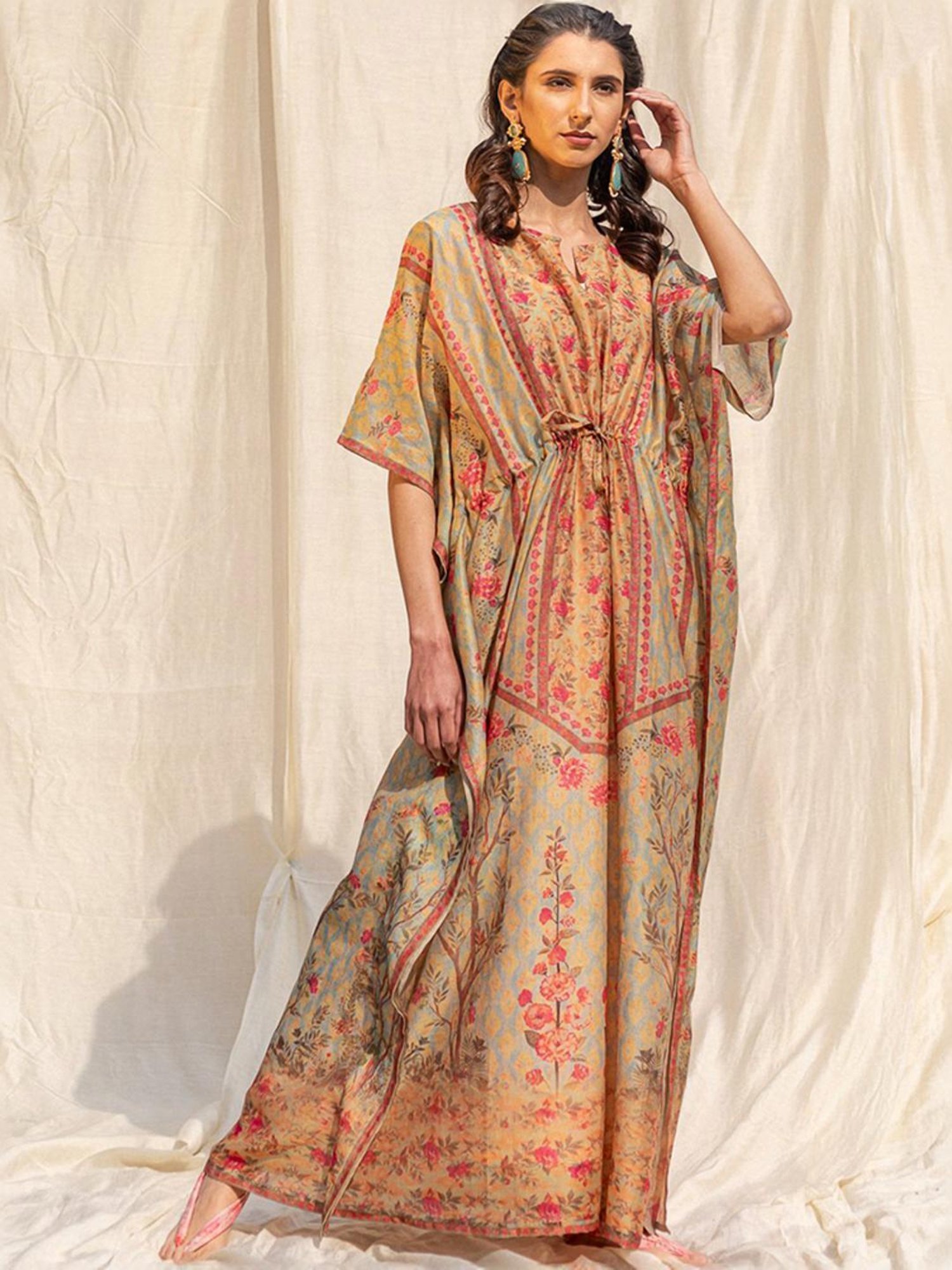 Artagai Midnight Navy Elevated Basics Co-Ord Set With Notch Collar Top And Straight Pants