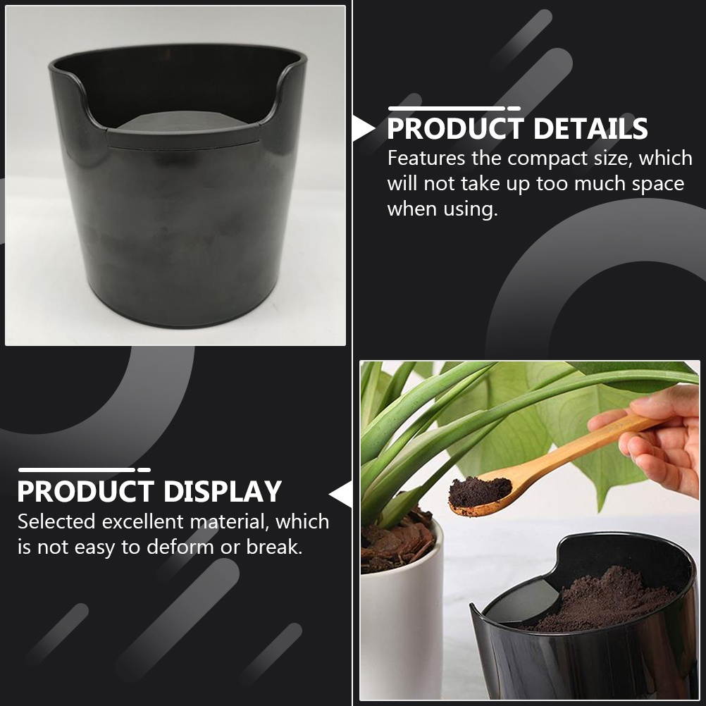 1pc Black Recycling Plastic Coffee Slag Bucket Espresso Dump Bin Coffee Knock Box