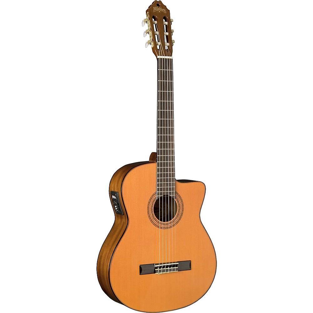 washburn classical c5ce cutaway , acoustic electric guitar