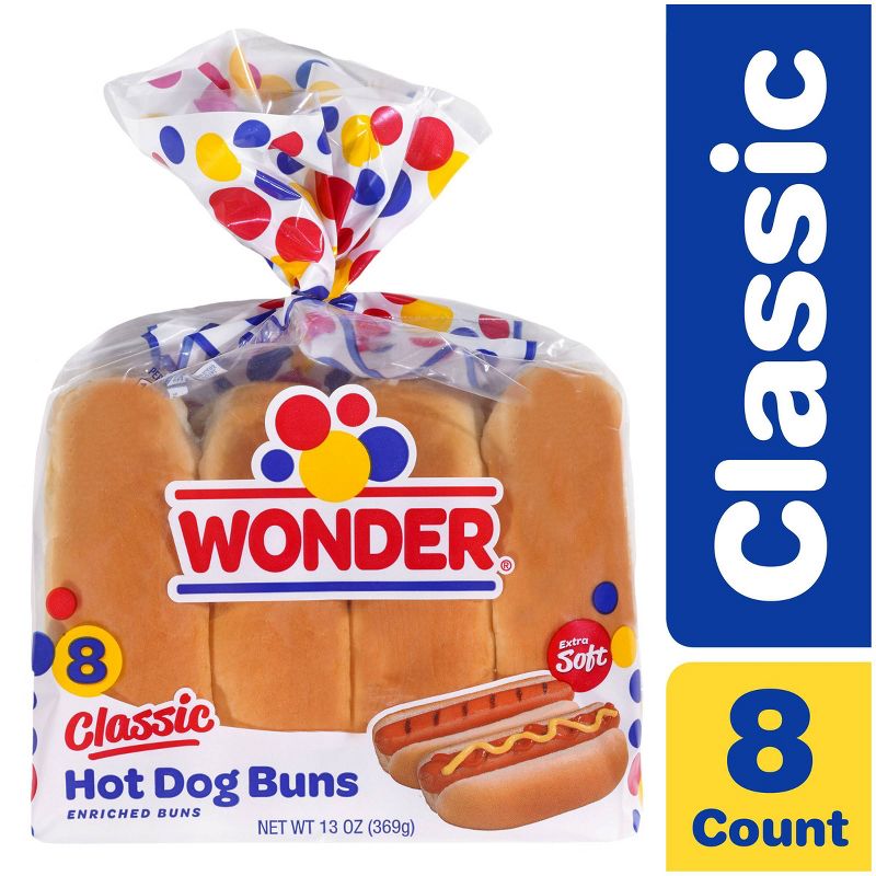 Wonder White Hot Dog Buns - 12oz/8ct