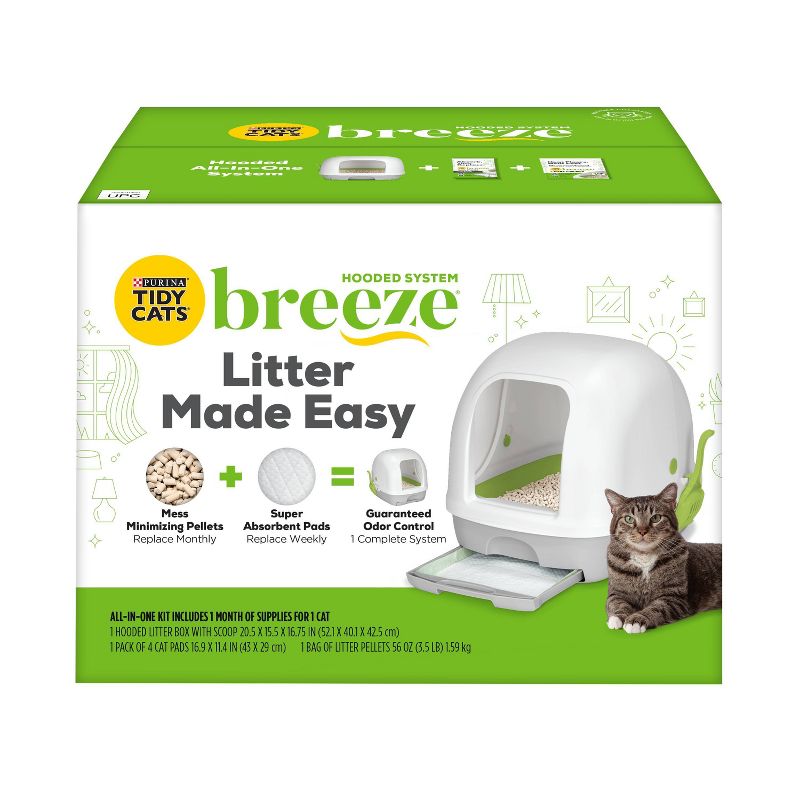 Tidy Cats Breeze Hooded Litter Box System