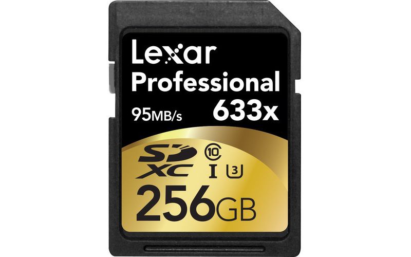 Lexar Professional 256 GB Class 10/UHS-I (U3) SDXC - 95 MB/s Read - 45 MB/s Write - 633x Memory Speed - Lifetime Warranty