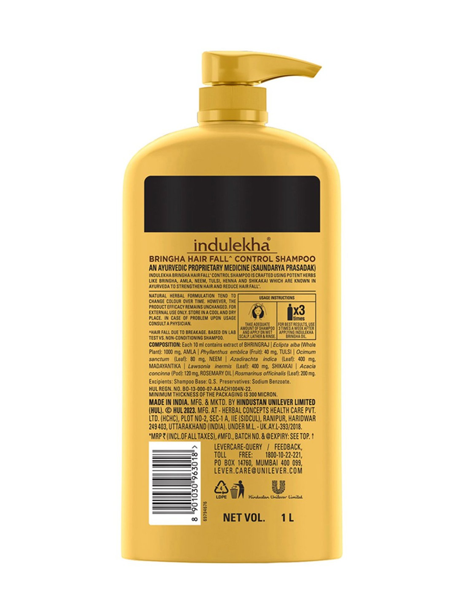 Indulekha Hairfall Control Bringha Shampoo - 1000 ml