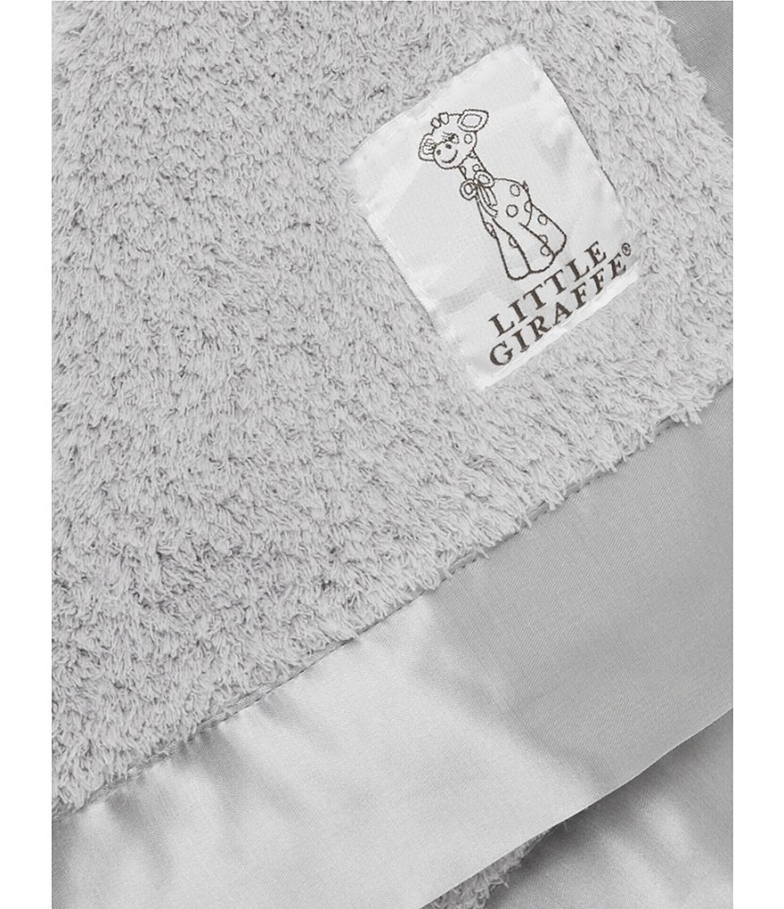 Little Giraffe Baby Satin Trim Chenille Blanket
