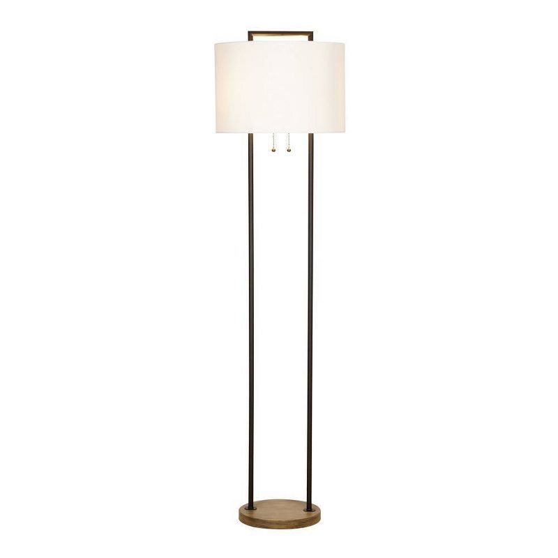 58" Dual Pole Floor Lamp (Includes LED Light Bulb) Black - Cresswell Lighting