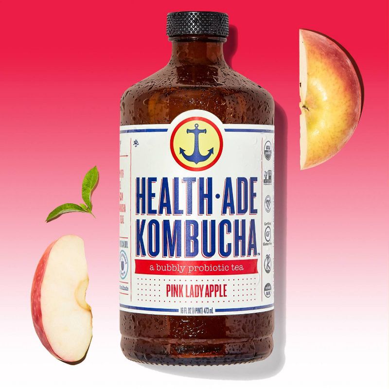 Health-Ade Organic Vegan Pink Lady Apple Kombucha - 16 fl oz