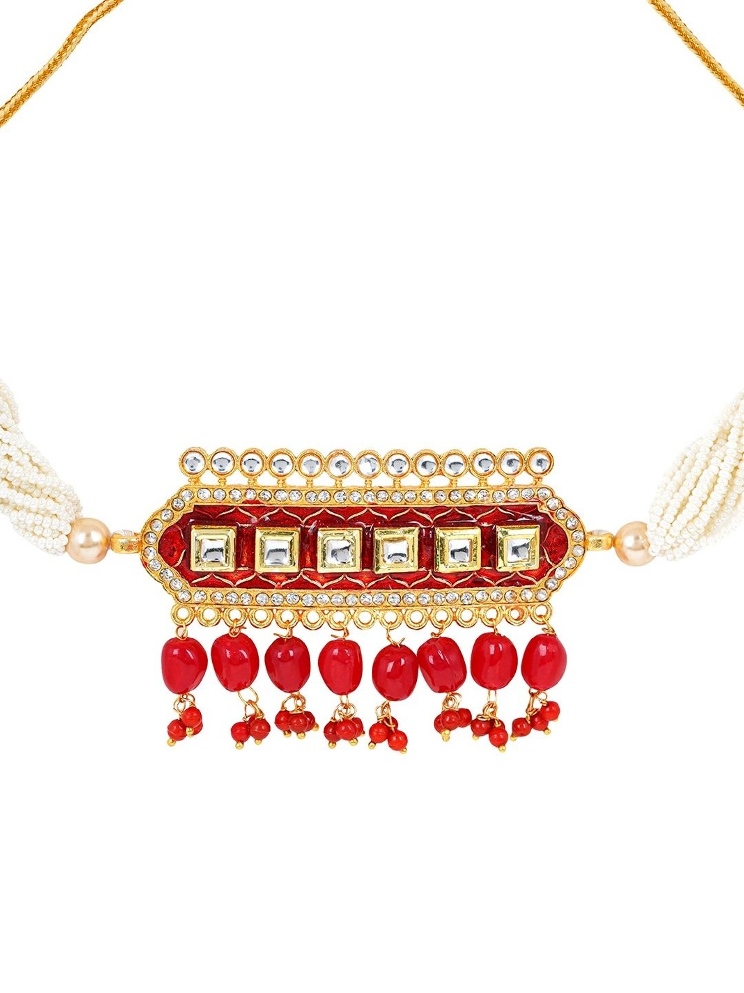 Teejh Akruti Pink Necklace & Earring Set