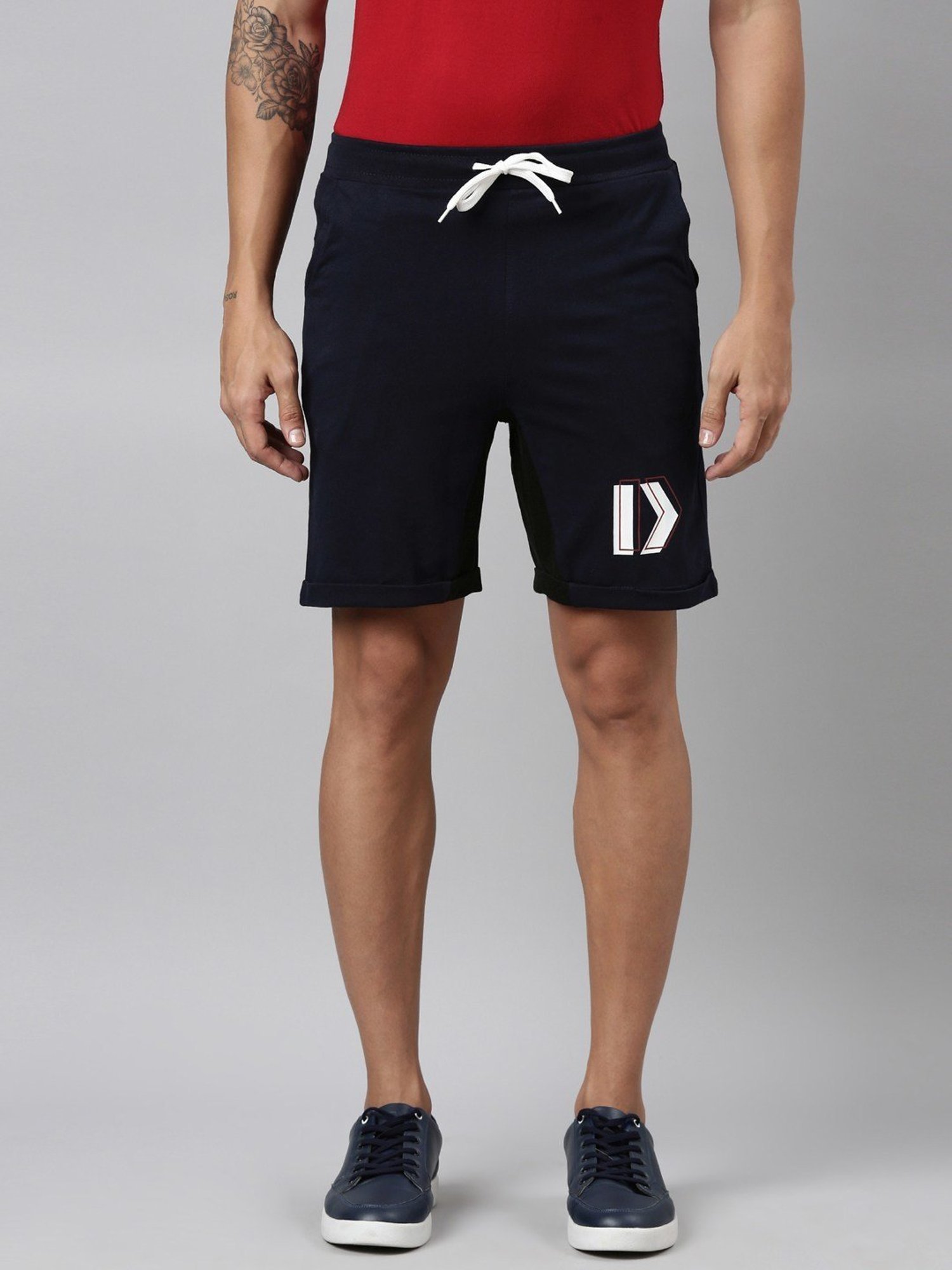 Dixcy Scott Maximus Blue Cotton Regular Fit Shorts