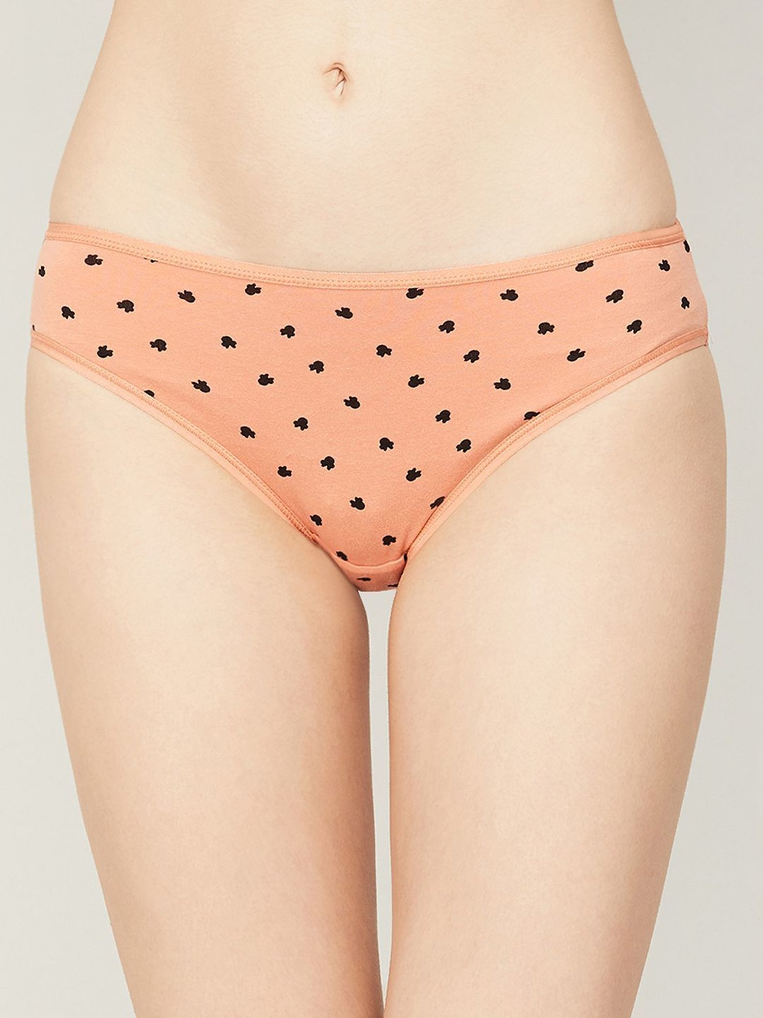 Ginger by Lifestyle Peach & Purple Printed Hipster Panties - Pack Of 3