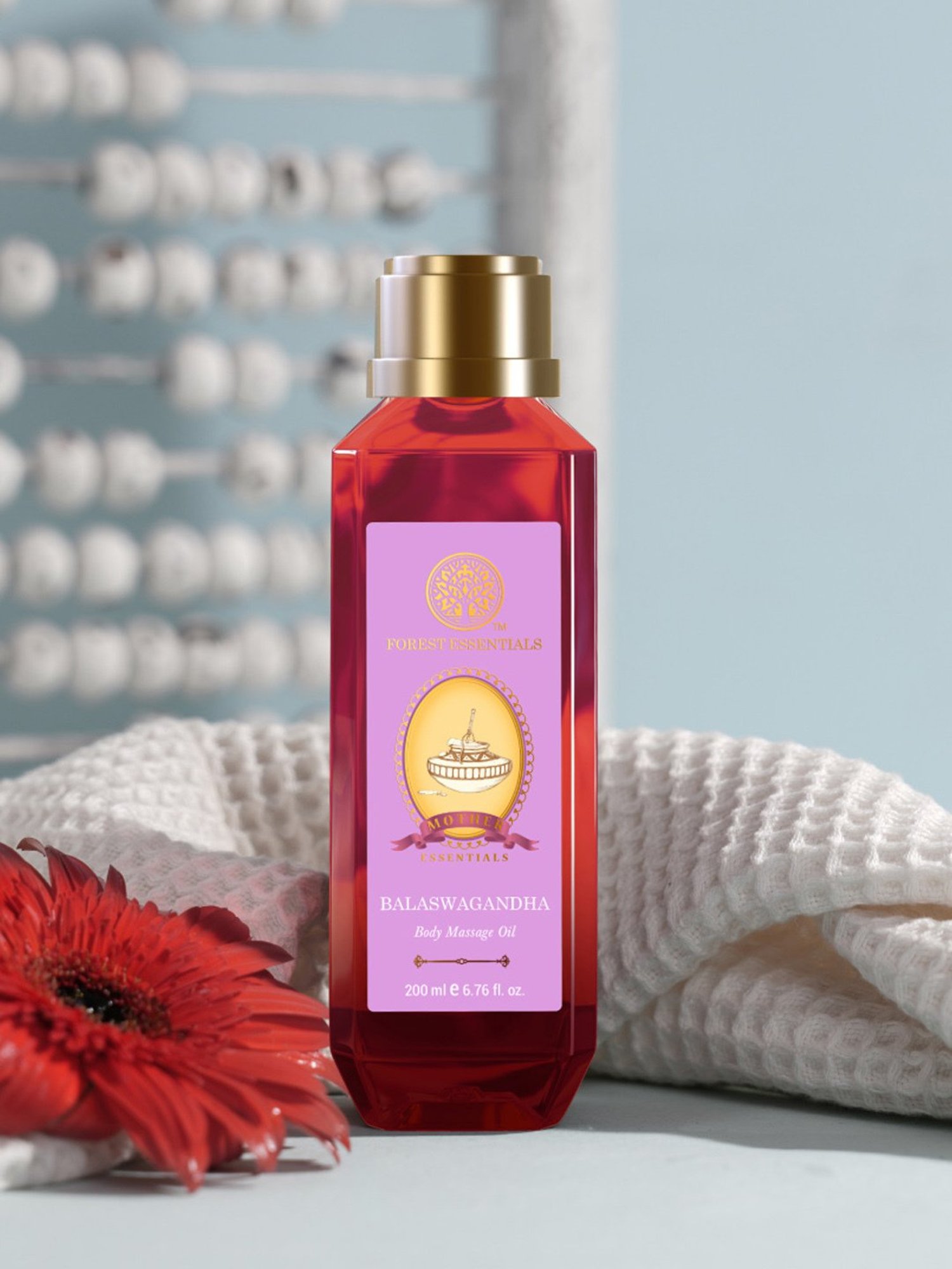 Forest Essentials Balaswagandha Ayurvedic Oil for Mother's Body Massage for Pregnancy - 200 ml