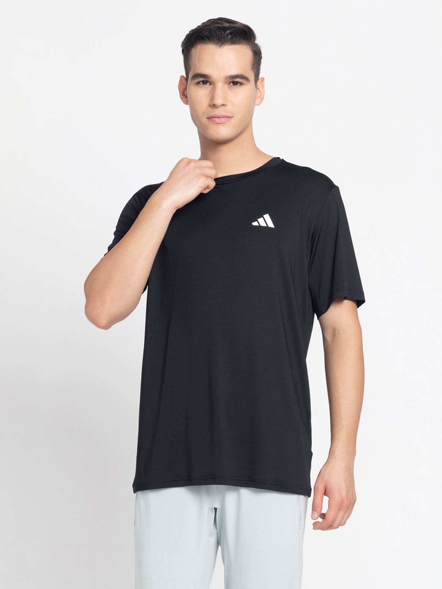 adidas TR-ES STRETCH Black Regular Fit Sports T-Shirt