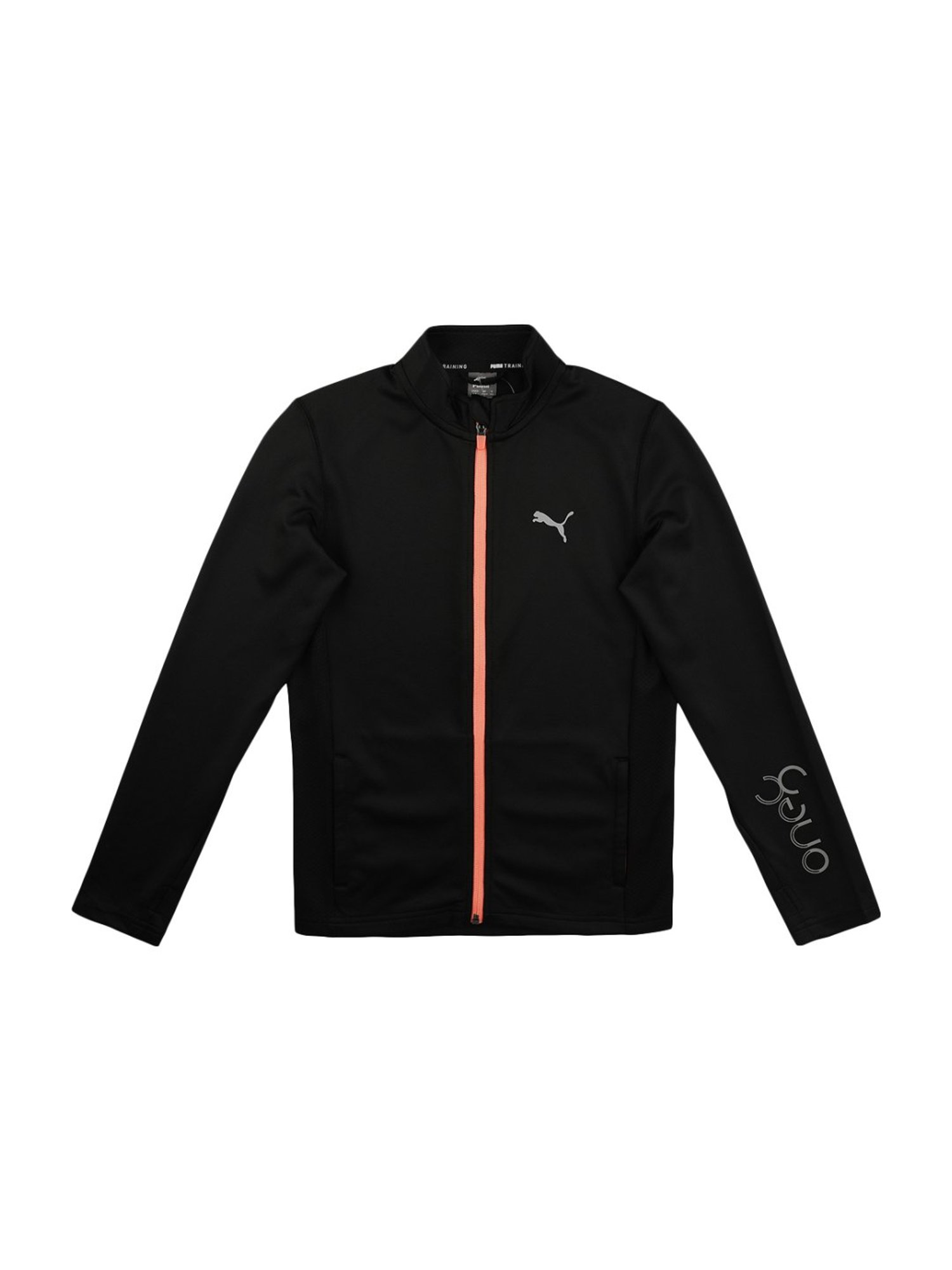 Puma Kids Black Regular Fit Sports Jacket