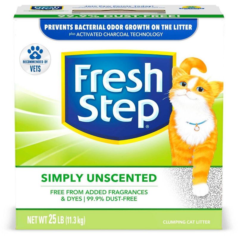 Fresh Step - Simply Unscented Litter - Clumping Cat Litter - 25lbs