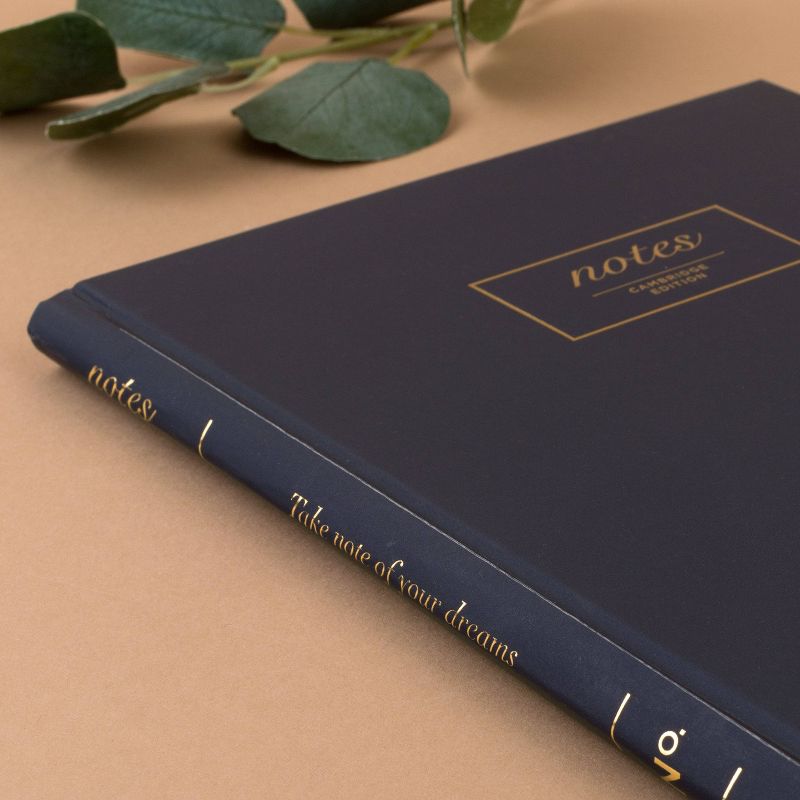 Lined Journal Work Style Medium Hardcover Casebound Navy - Cambridge