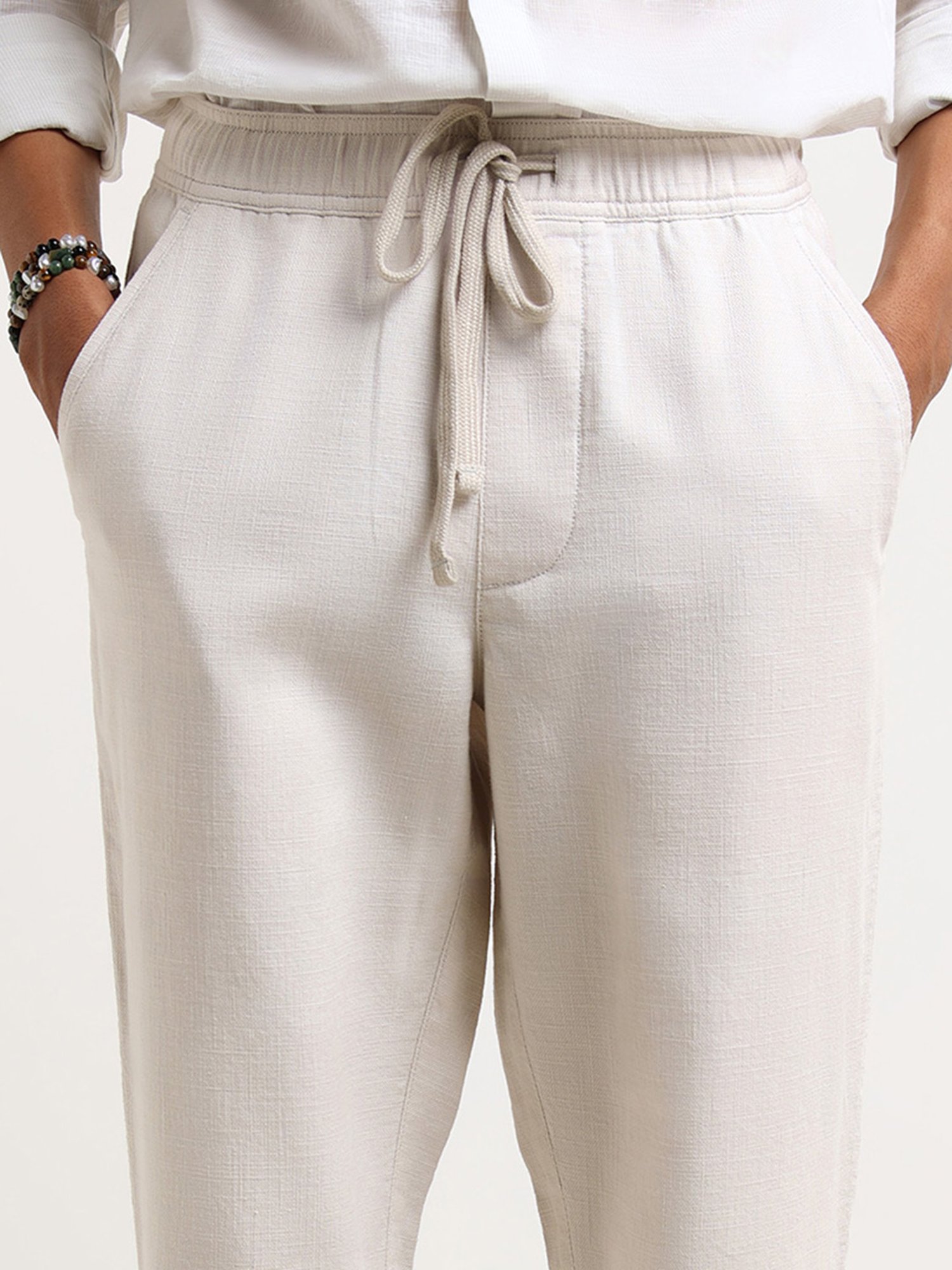 ETA by Westside Off-White Resort-Fit Chinos