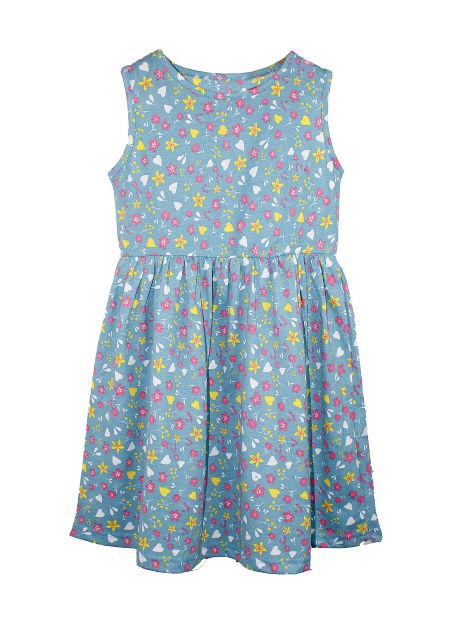 Kiddopanti Kids Grey Floral Print Dress