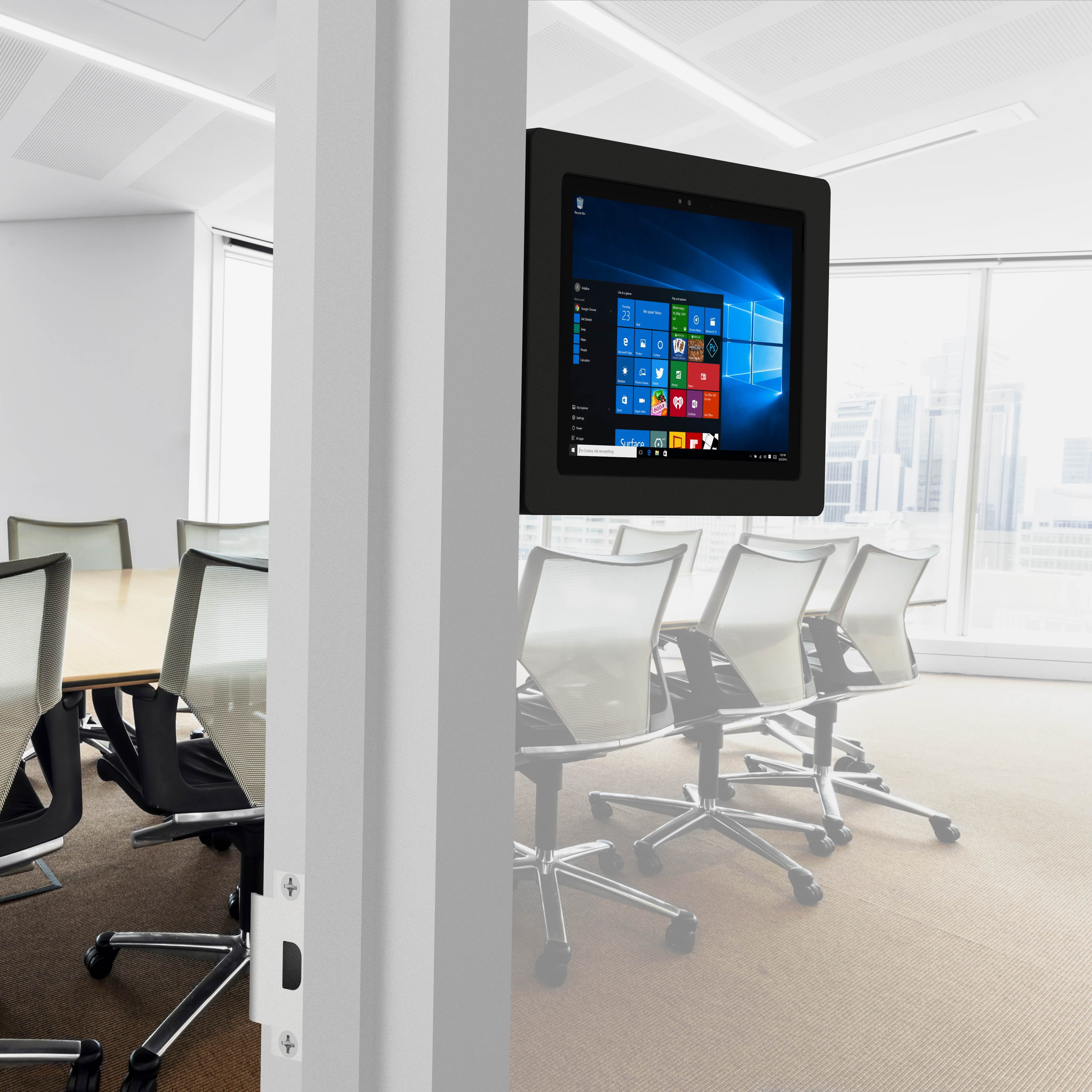 VidaMount Black Enclosure and Tilting Removable Glass Mount [Bundle] compatible with Microsoft Surface Pro 7+, Pro 7, Pro 6, Pro 5, Pro 4