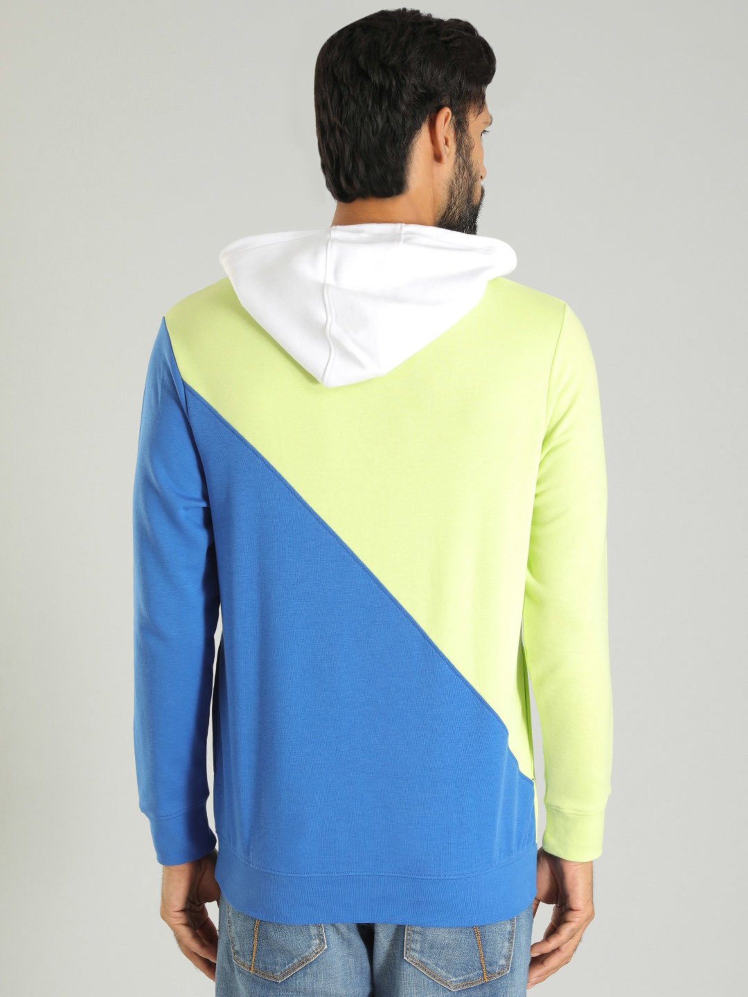 Indian Terrain Multicolor Regular Fit Hooded Sweatshirt