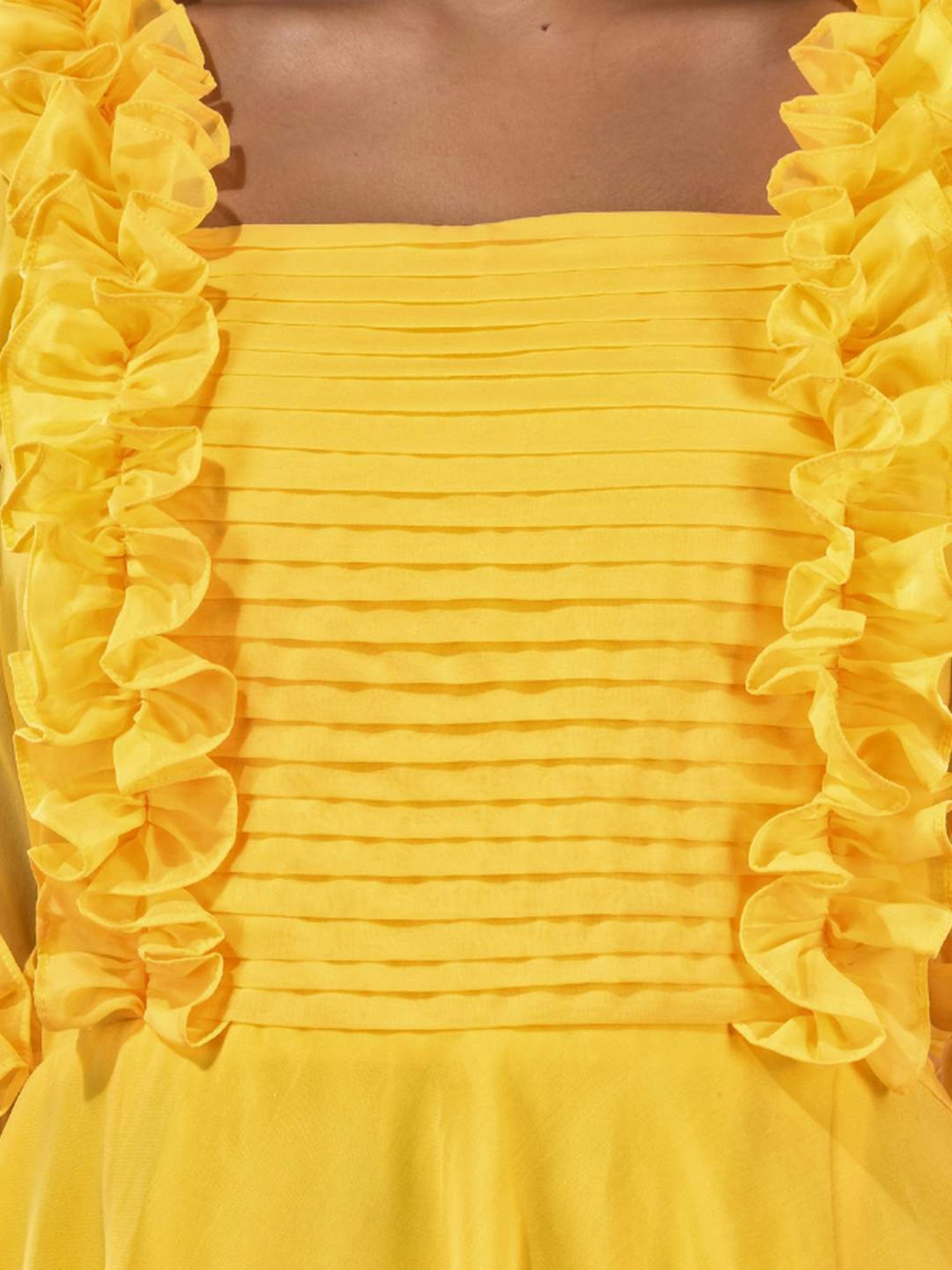 Saffron Threads Black Cotton Floral Print Ethnic Dress