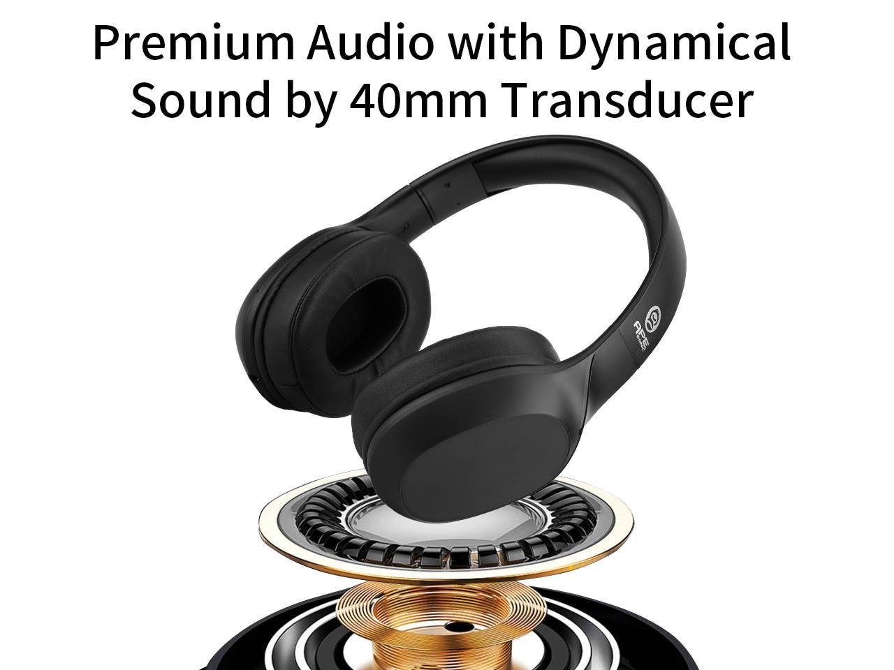 ApeSonic Tangerine : Bluetooth 5.0 Wireless Headphones, Classic tuning & Premium audio, Hi-Fi & Hi-Res Life style, over ear design, Lightweight & Comfortable to wear