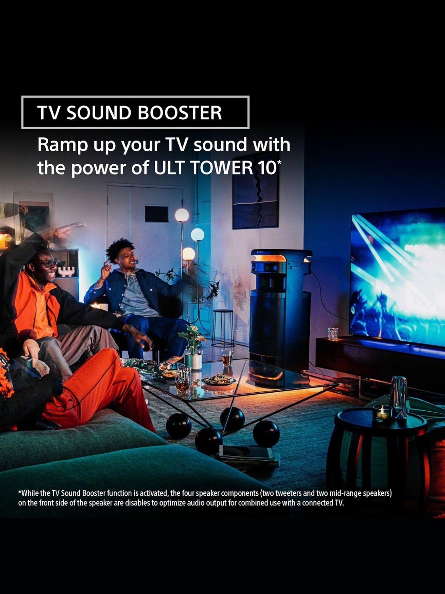 Sony New Launch ULT Tower 10 Bluetooth Speaker with Touch Panel (Black)