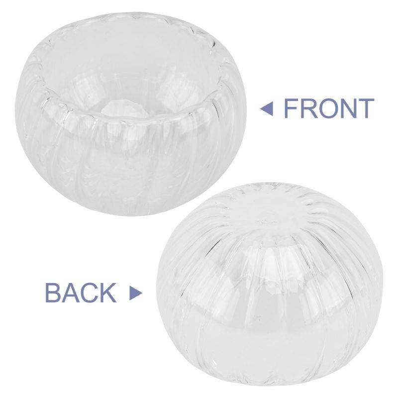 6pcs Unique Heat-resisting Stylish Pumpkin Stripe Mugs Glass Tea Cups Tea Mugs for Home