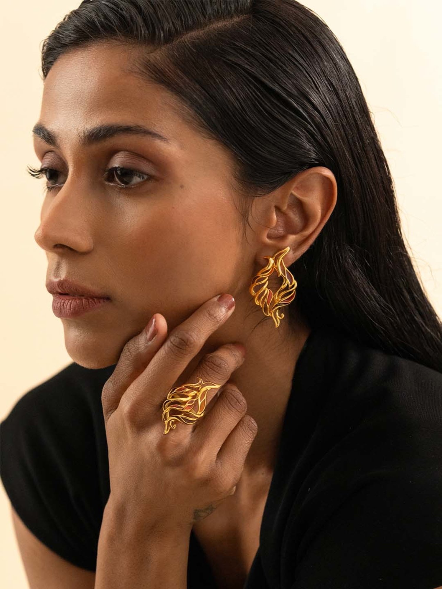 Shaya Forged by Struggles Ring in Gold Plated 925 Silver