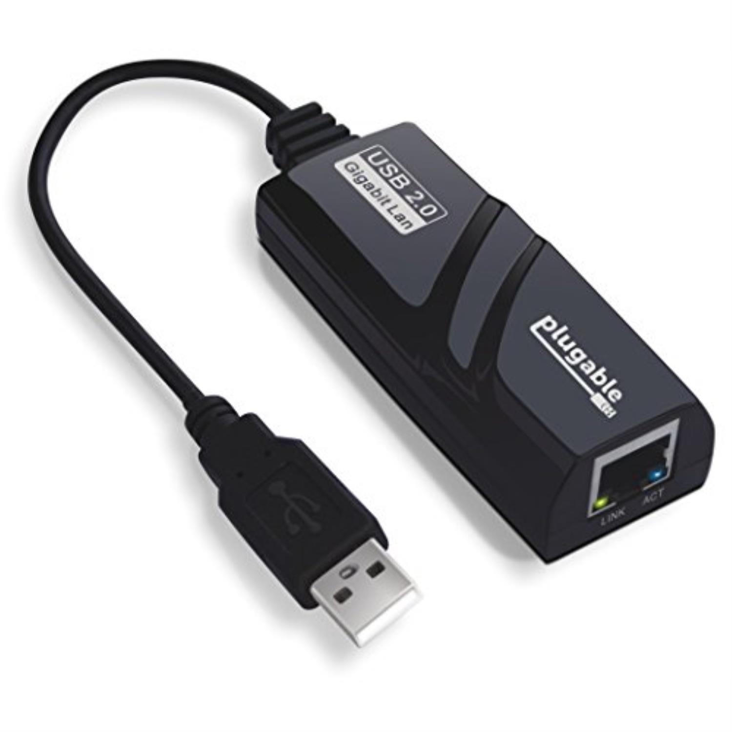 Plugable USB 2.0 To Gigabit Ethernet Adapter, Fast And Reliable Gigabit Connection, Compatible With Windows, Chromebook, Linux