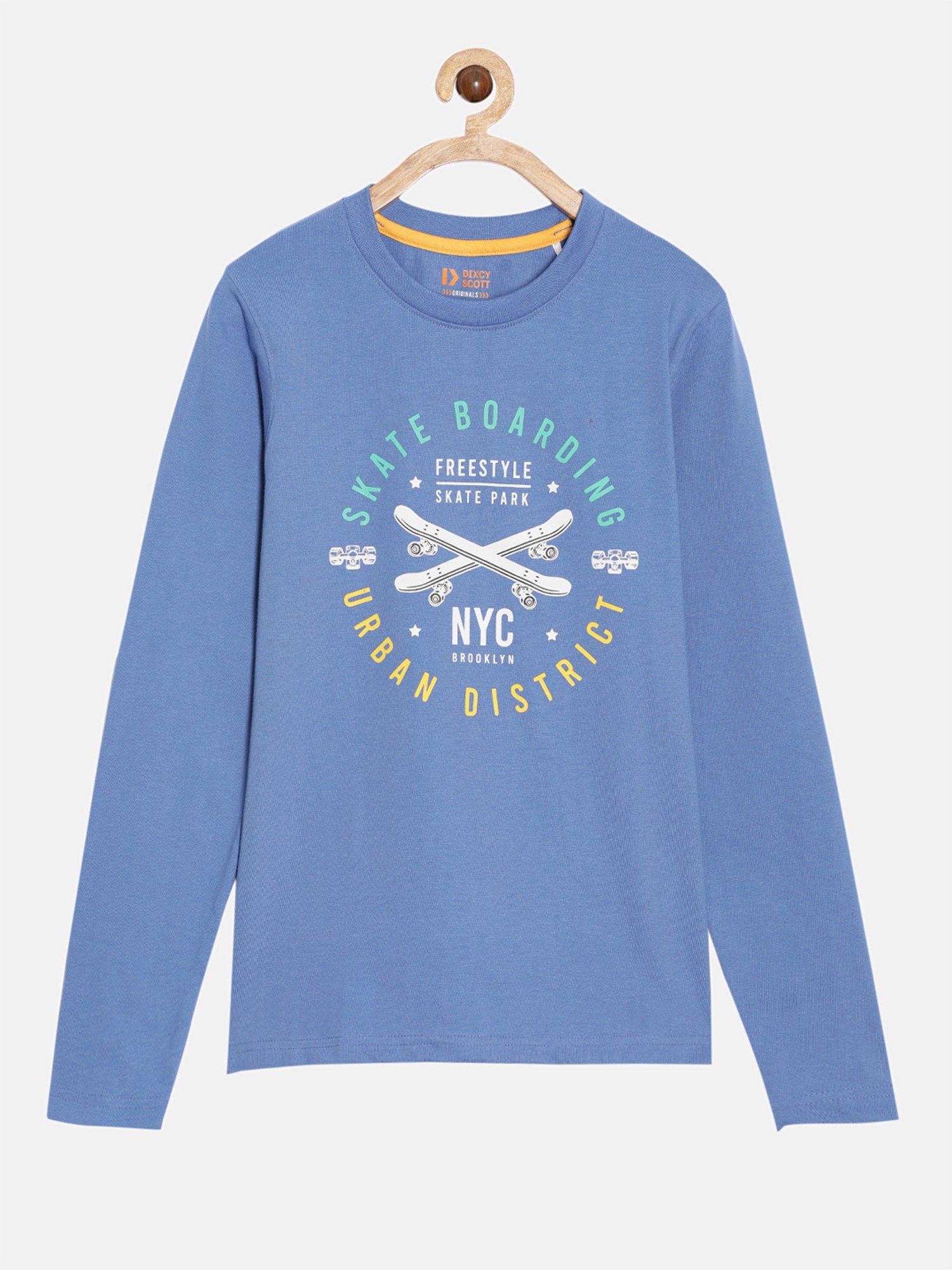 Dixcy Scott Originals Kids Blue Graphic Print Full Sleeves T-Shirt