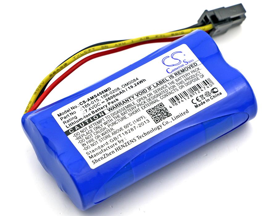 2600mAh 185-0152, 186-0208, OM0084 Battery for Aspect Medical System BIS Vista View Monitoring System VTI 14564