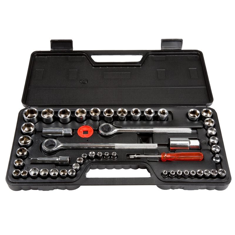 Stalwart 52pc with Socket Set SAE and Metric Hand Tool Set Clear