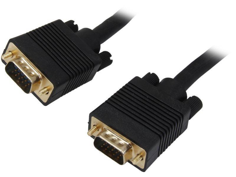 VCOM VC-VGA25M 25 ft. SVGA HD15 Male to Male Black Cable