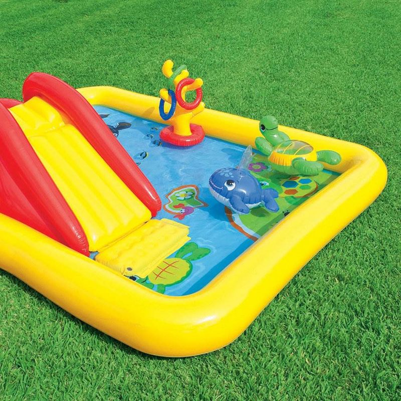 HearthSong Strike Zone 18'L Bowling Water Slide with Two Speed Boards for Outdoor Active Play