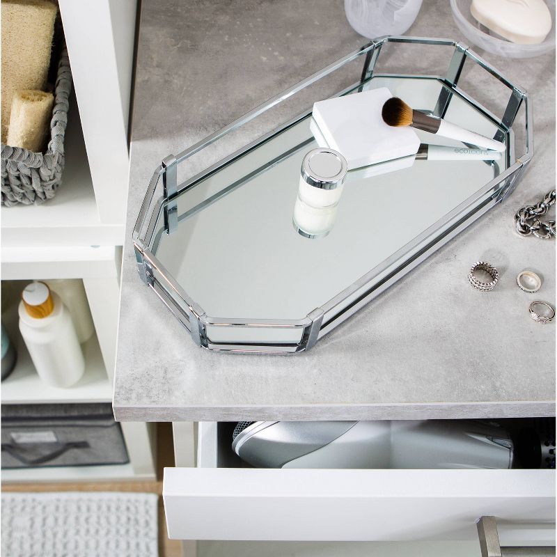 Octangular Design Bathroom Tray Chrome - Home Details
