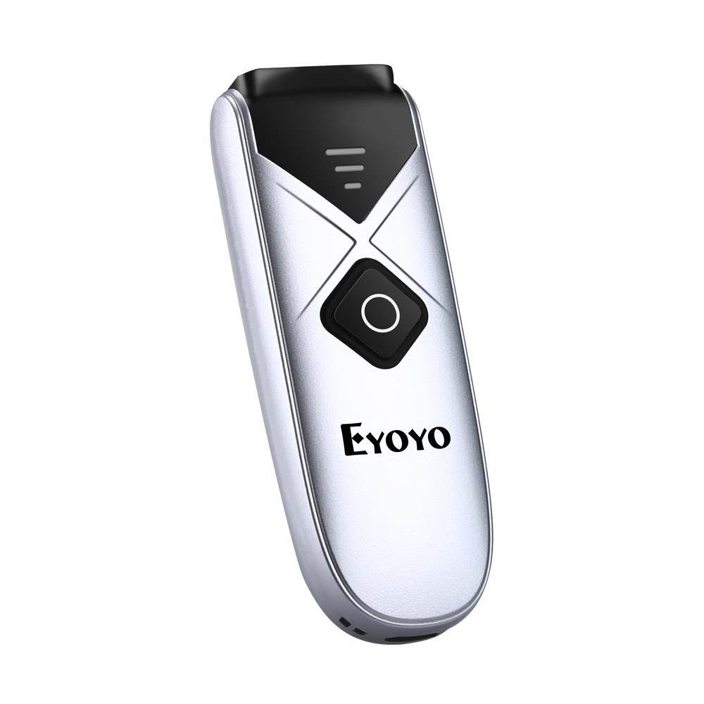 Eyoyo CCD Bluetooth Barcode Scanner, Mini Wireless Barcode Reader with USB Wired/2.4G/Bluetooth Connection Portable 1D Image Scanner Support CCD Screen Scanning for iPad, iPhone, Android, Tablets, PC