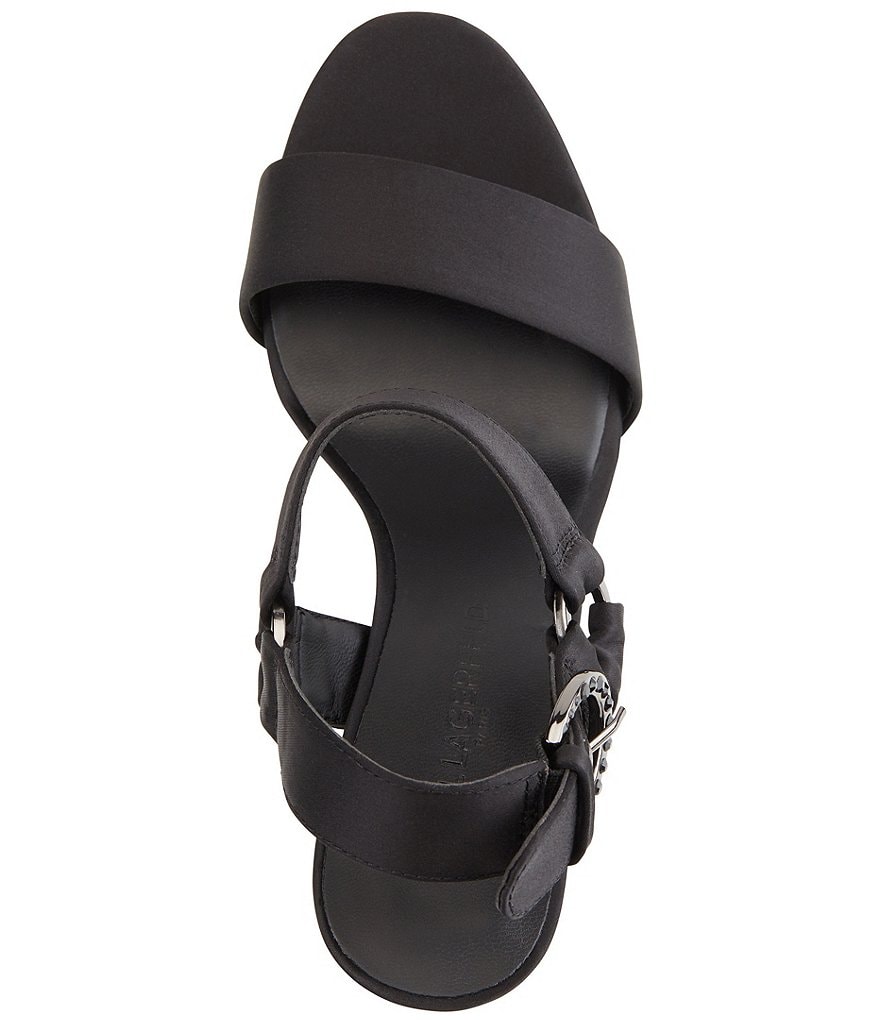 KARL LAGERFELD PARIS Cieone Jeweled Buckle Dress Sandals