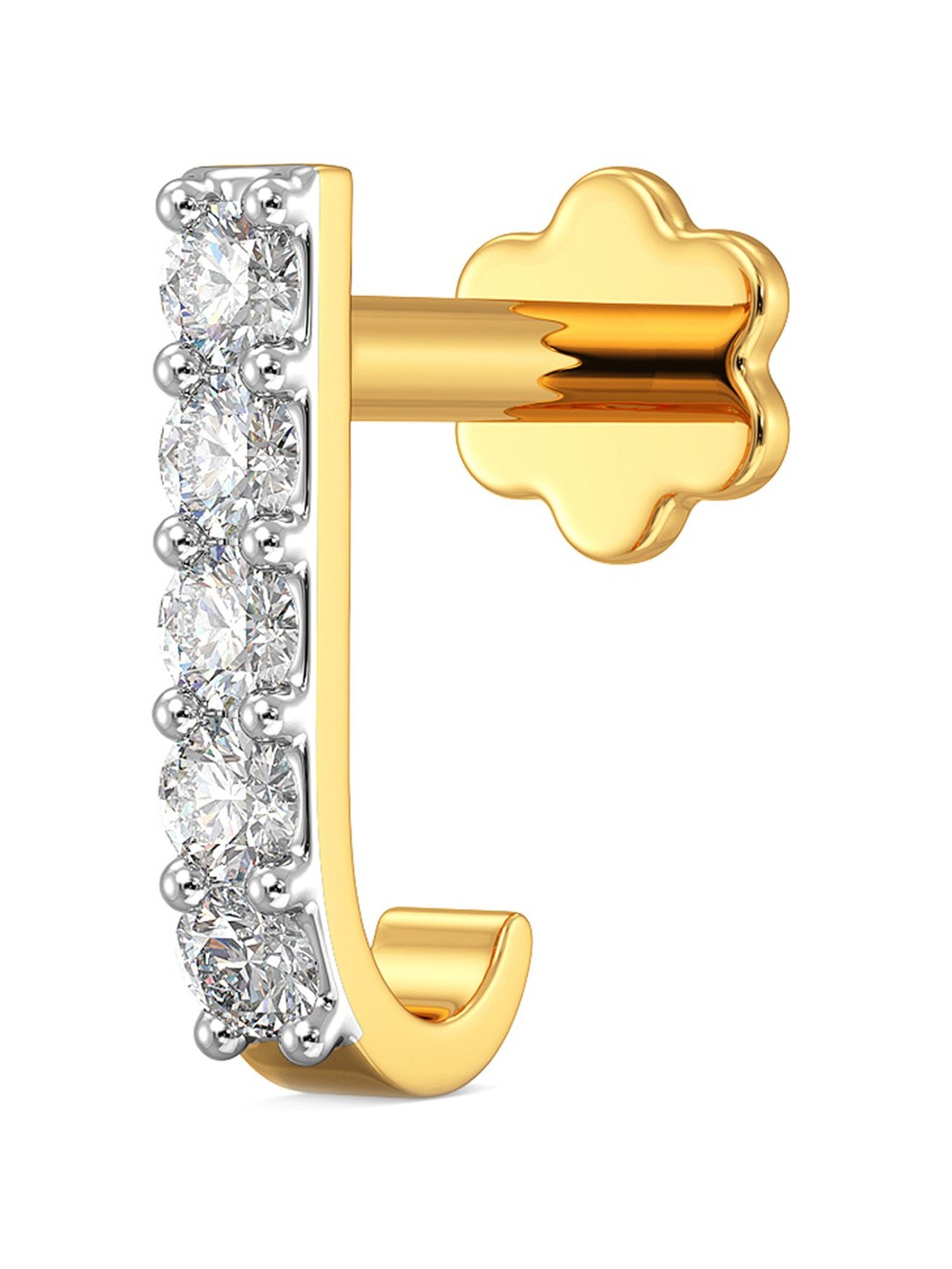 Malabar Gold and Diamonds 18 kt Gold & Diamond Nosepin