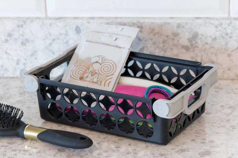 IRIS Small Decorative Basket, 1 Pack, Black