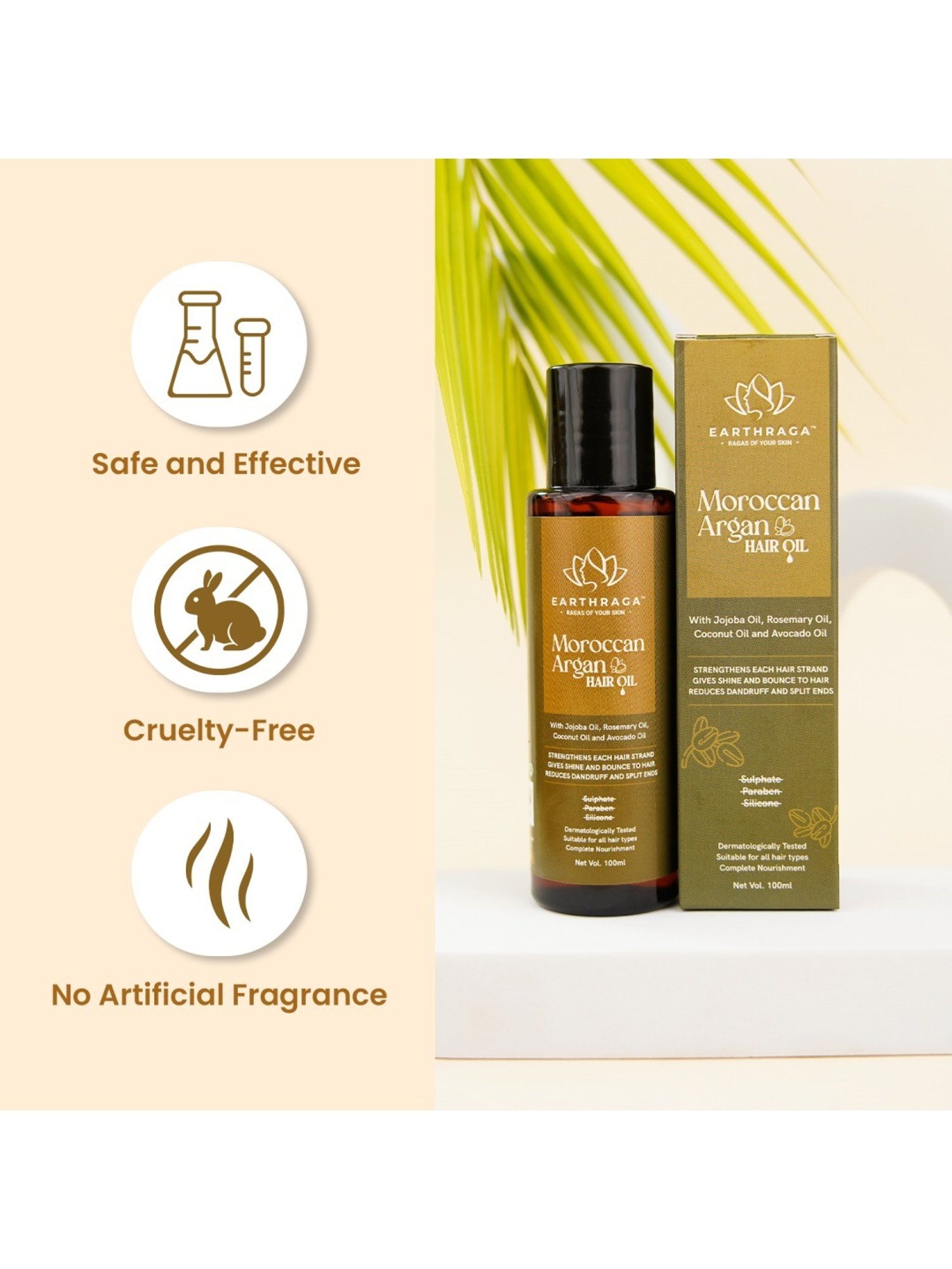 Earthraga Moroccan Argan Hair Oil - 100 ml