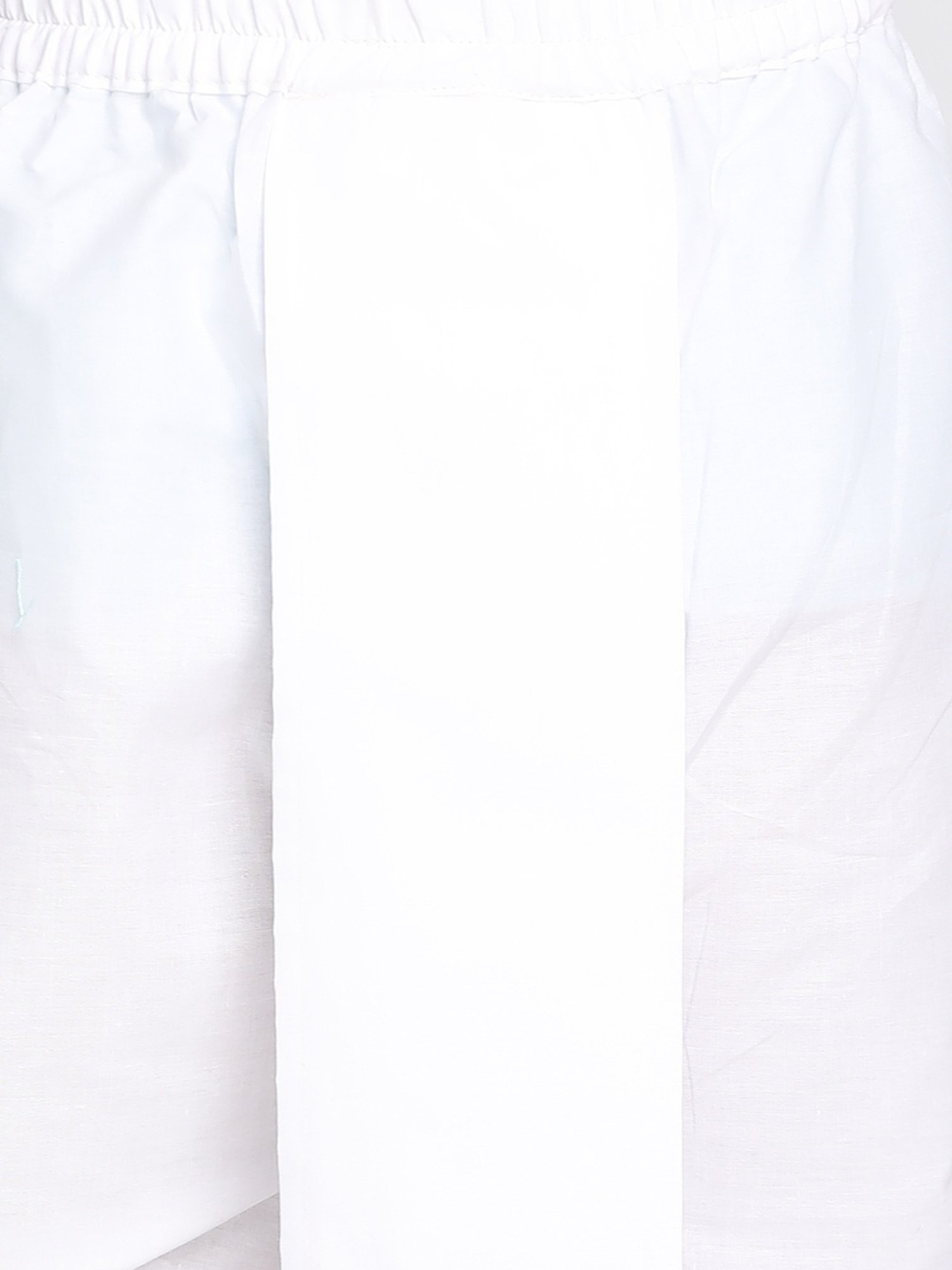 VASTRAMAY Kids Yellow & White Cotton Kurta Set