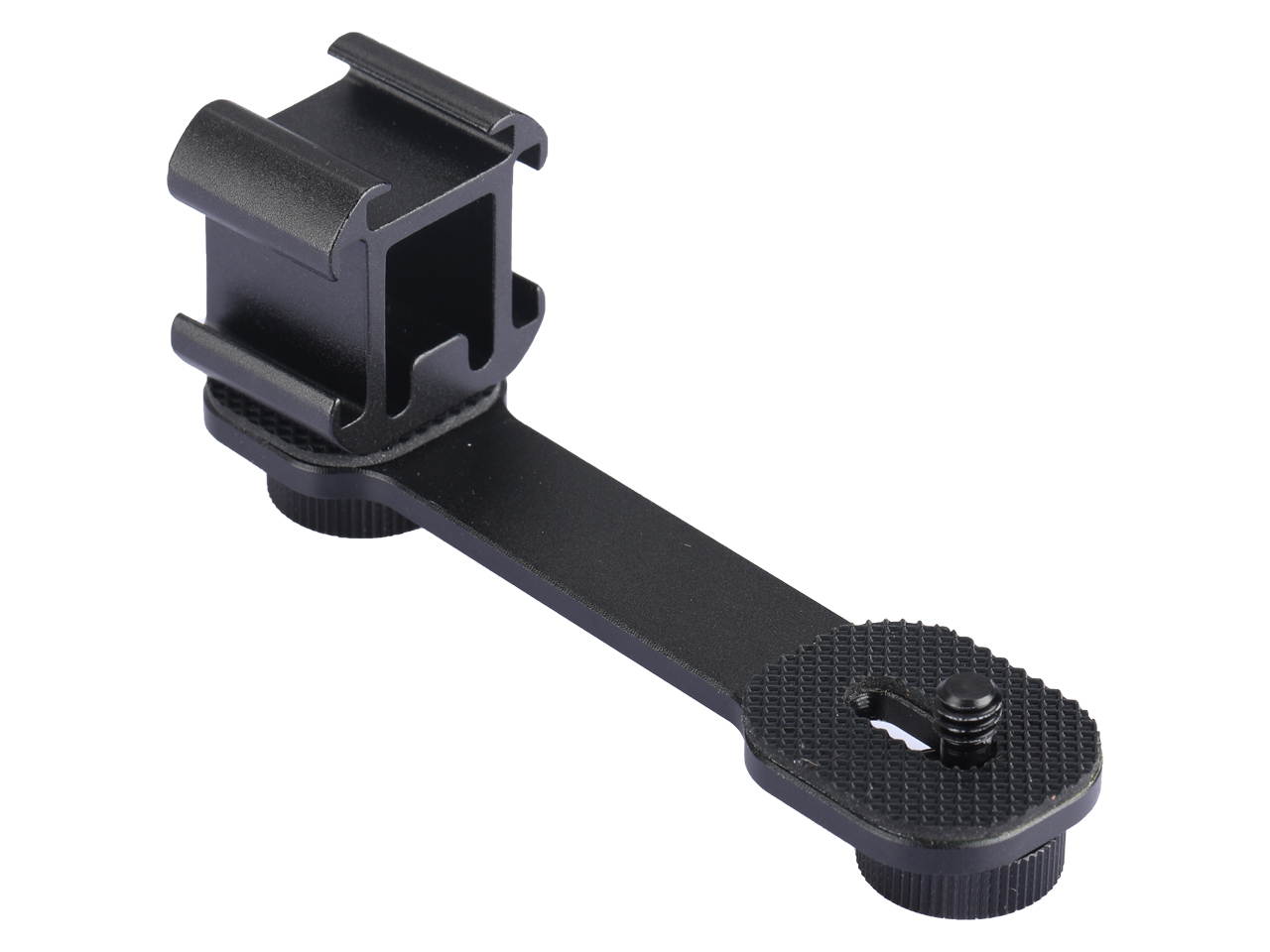 TONHOKJ Triple Cold Shoe Gimbal Microphone Mount Extenstion Bar, 1/4 inch Adapter Video Light Microphone Mount Compatible,Gimbal Stabilizer