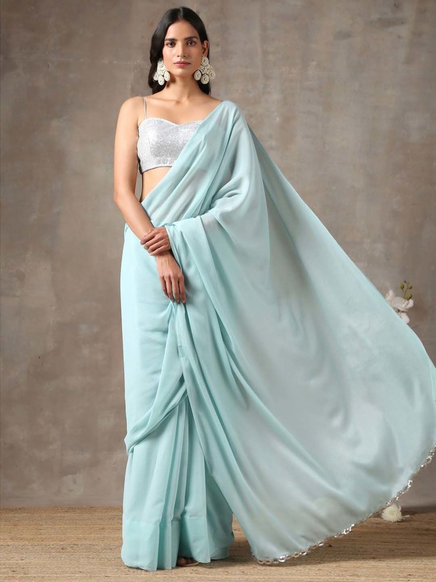 Swtantra Silver Embellished Readymade Blouse