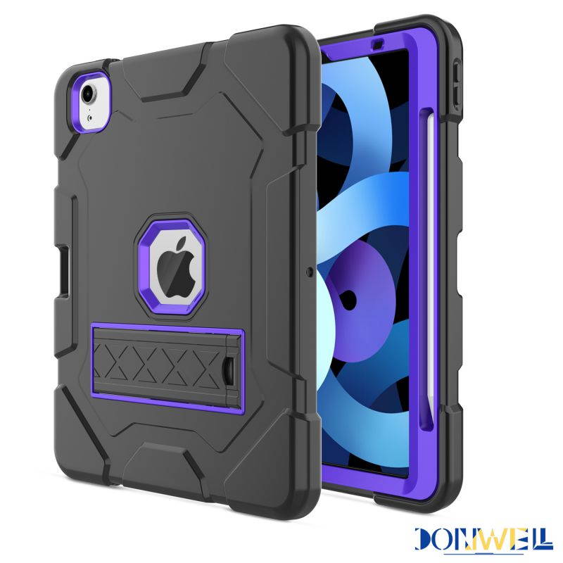 Donwell For iPad Air 4th Gen 10.9 inch 2020,For Apple iPad Air (2020)/Apple iPad Air (4th Generation) /Apple iPad Air 10.9'' 2020 Shockproof TPU Pencil Holder Kickstand Case Cover