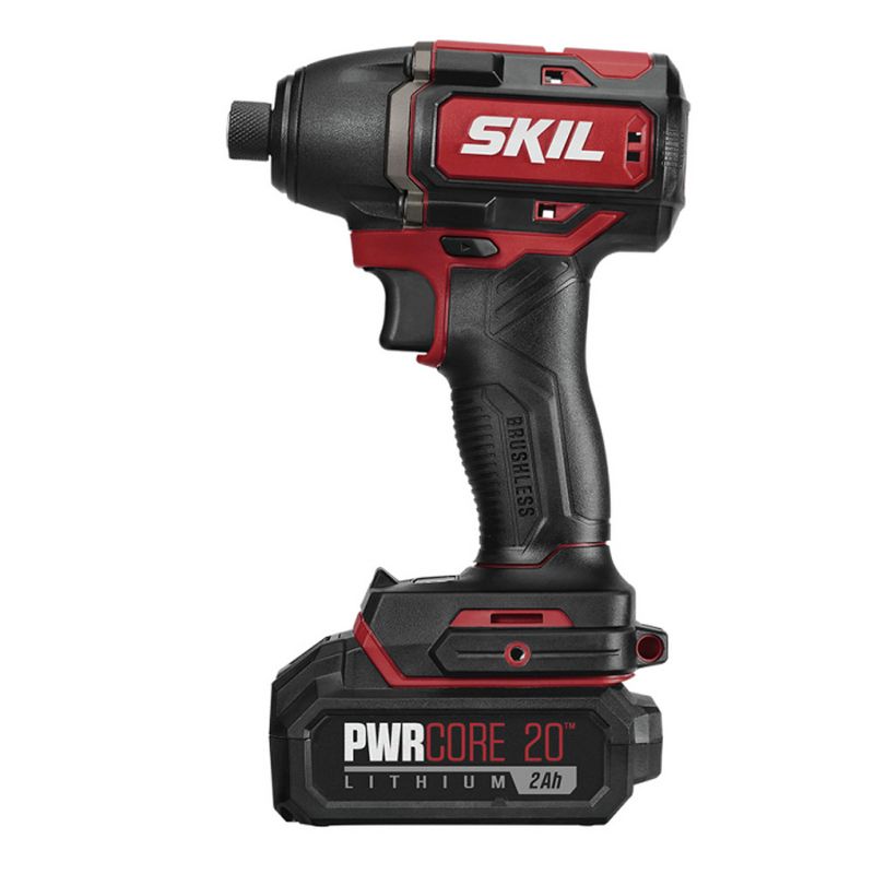 Skil ID573902 PWRCore 20 20V Brushless Lithium-Ion Hex 1/4 in. Cordless Impact Driver Kit (2 Ah)