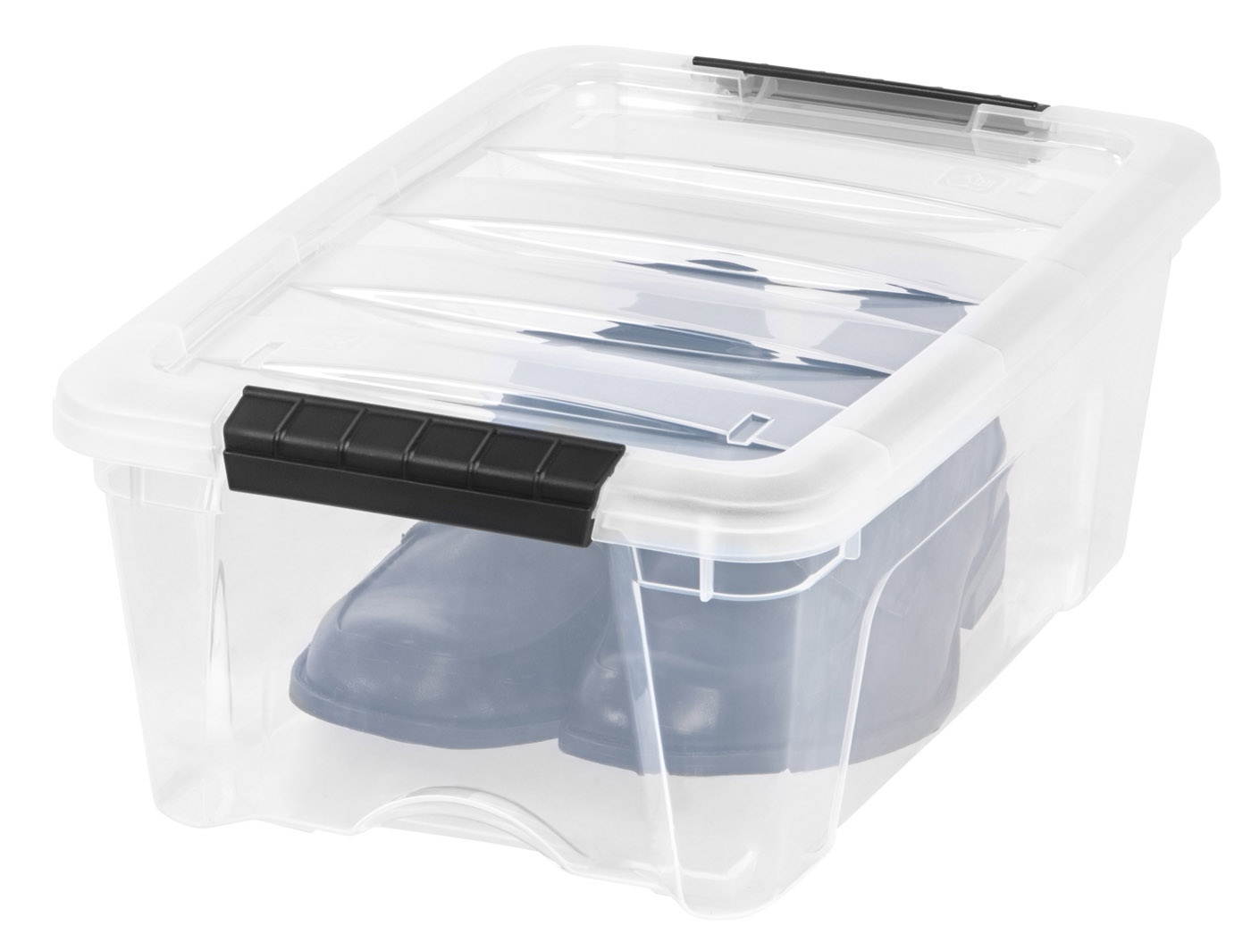IRIS 12 Quart Stack & Pull&trade; Box, 6 Pack, Clear