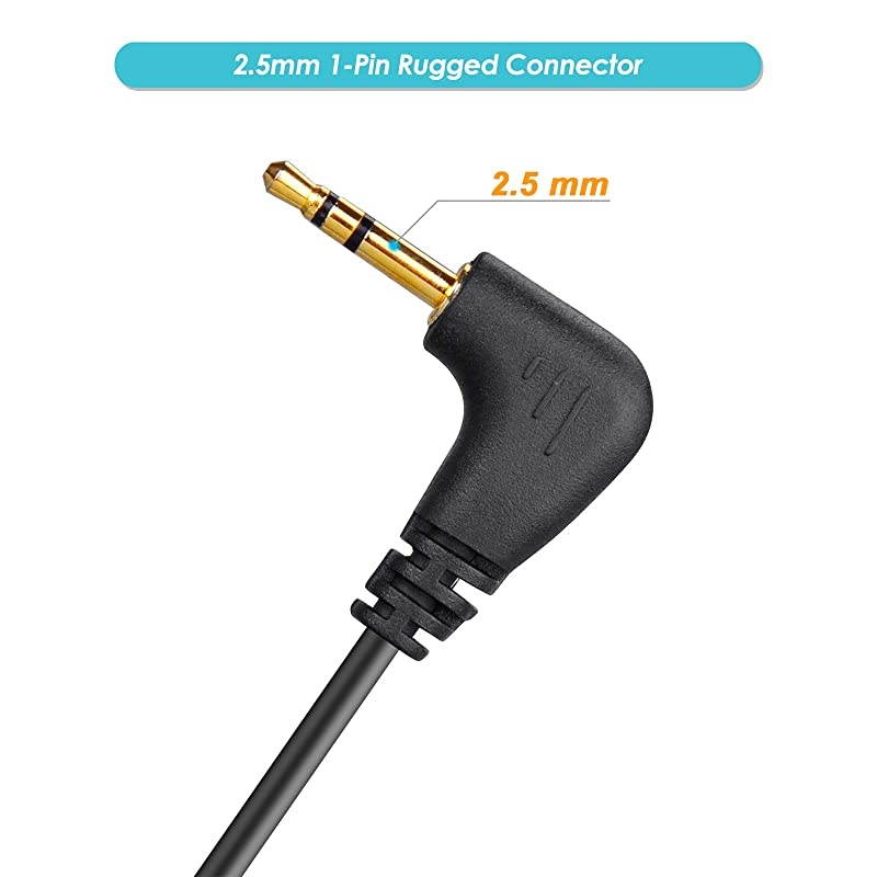 Walkie Talkie Earpiece Mic PTT Compatible with Motorola Talkabout Cobra 25mm 1Pin Thicker Reinforced Cable TwoWay Radio Headset CRing Earloop 2 Pack