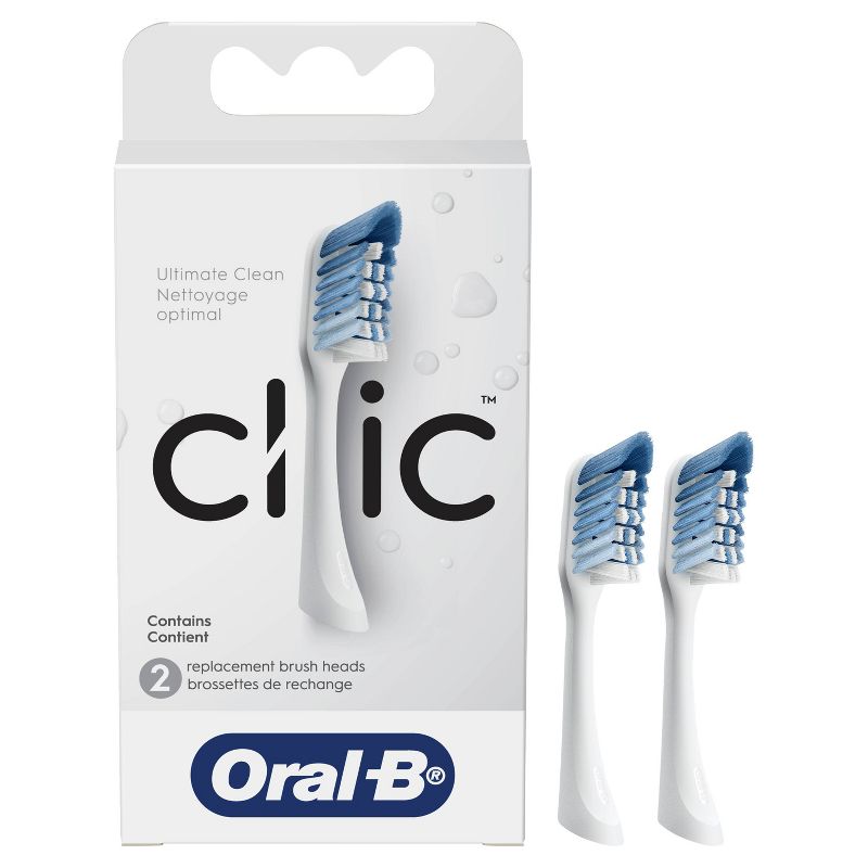Oral-B Clic Toothbrush Replacement Brush Heads White - 2ct